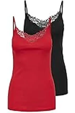 ONLY ONLKIRA Life Lace Singlet 2PACK Noos Camiseta sin Mangas, , XS para Mujer
