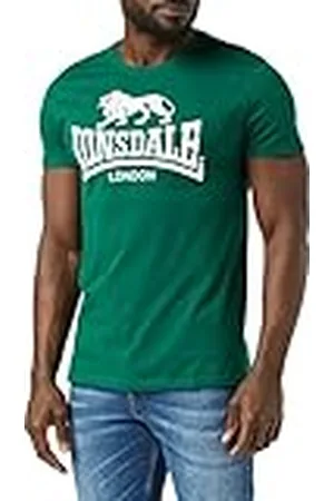 Lonsdale London Logo Camiseta, Verde Botella, XXL Hombres
