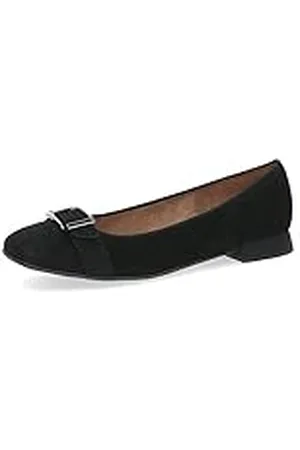 Caprice 9-22105-41, Bailarinas con tiras para Mujer, Negro (Black Suede), 37 EU