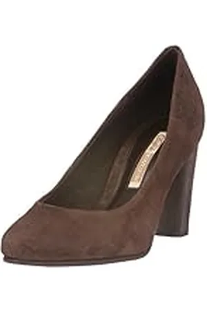 Buffalo London 18290-731 Kid Suede Black 01 110213 - Zapatos de tacón de Ante para Mujer, Color marrón, Talla 38