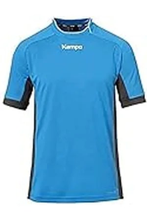 Kempa Prime Shirt Camiseta De Balonmano Cuello Asimétrico para Hombre, Hombre, Azul/Antracita, XXXL