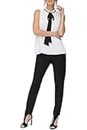 DKNY Top Plisado sin Mangas con Cuello de Lazo Blusas, , M para Mujer