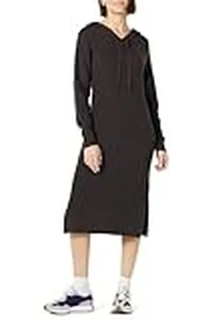 THE DROP Claudia Cuddle Hoodie Midi Dress Vestidos, Grano de café, XXL Grande