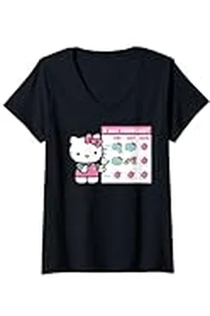 Hello Kitty Mujer Previsión de Camiseta Cuello V