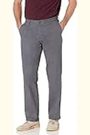 Amazon Pantalón Chino con Parte Delantera Plana Resistente a las Arrugas y de Corte Clásico (Disponible en Tallas Grandes y Largos Especiales) Hombre, , 30W / 28L