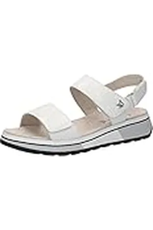 Caprice 9-9-28705-20, Sandalias planas Mujer, Blanco (White Rose Com), 38 EU
