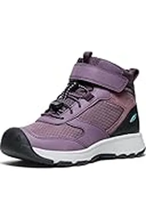 Keen Skua Mid Waterproof, Botas de Senderismo Unisex niños, Black Plum/Plum Perfect, 32/33