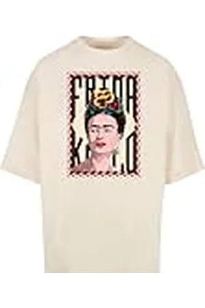 Merchcode Mp5000090-frida Kahlo-Frame One Huge tee Camiseta, Arena Blanca, L Hombres