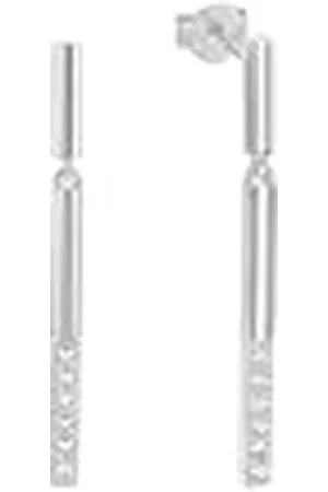 QS by s.Oliver Pendientes de de ley 925 pendientes de las señoras, con zirconia cúbica sinte., 3,7 cm, , Viene en caja de regalo de joyería
