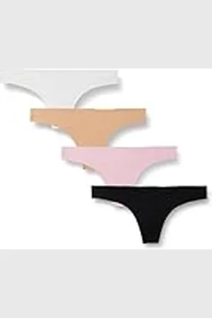 Amazon Tanga sin Costuras con Elástico y Uniones Mujer, Pack de 4, , 44