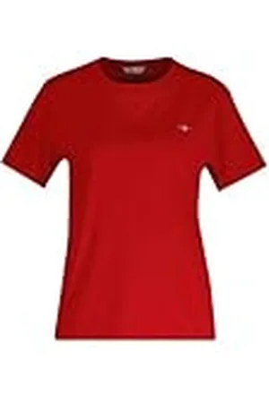 GANT Reg Shield SS Camiseta, Color Rosa, L Mujeres