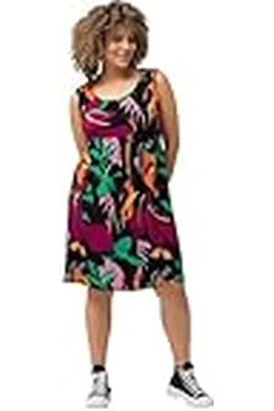 Ulla Popken Swingdress con Estampado Vestido, , 48-50 para Mujer