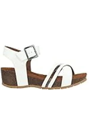 Chattawak 11Meganblanc 41, Sandalia con talón Mujer, White, 41 EU