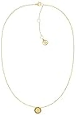 Tommy Hilfiger Jewelry Collar con Colgante para Mujer en Oro Amarillo con Cristales - 2780569