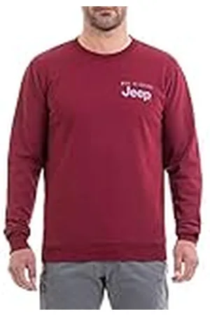 Jeep Girocollo Invernale per con Stampa Made To Explore Sul Petto Camiseta, Hombre, , X-Large