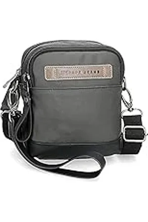 Pepe Jeans Truxton Bandolera Dos Compartimentos Gris 12x15x3,5 cms Algodón, Poliéster y PU.