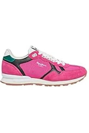 Pepe Jeans Brit Retro W, Zapatillas para Mujer, Rosa (Fucsia), 4