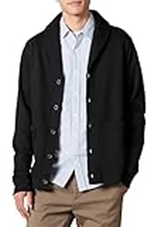 Amazon Cárdigan de Forro Polar con Cuello Esmoquin y Manga Larga Hombre, , XS
