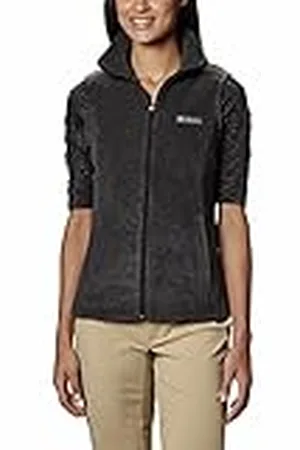 Columbia Benton Springs Chaleco de Forro Polar, Gris Carbón Jaspeado, M para Mujer