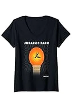 Jurassic Park Mujer Ámbar para mosquitos de Parque Jurásico Camiseta Cuello V
