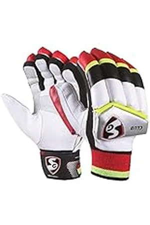 SG Guantes de bateo Club | LH, tamaño Junior, Multicolor | Guantes Acolchados de Grado Profesional | Protección Superior de los Dedos | Guantes Wicketkeeper cómodos y duraderos para Jugadores de
