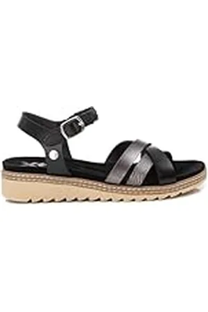 Xti Sandalia Mujer Negro - Calzado Cómodo y Versátil - Moda casual - Modelo 14408503 (Talla 37)