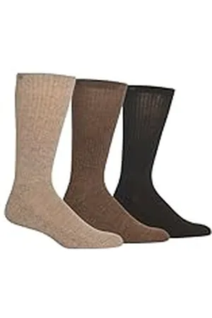 Chaps Surtido de calcetines para hombre (3 unidades), diseño de costillas, lisos, informales, para hombre (3 unidades) (3 unidades), , Shoe Size: 6-12