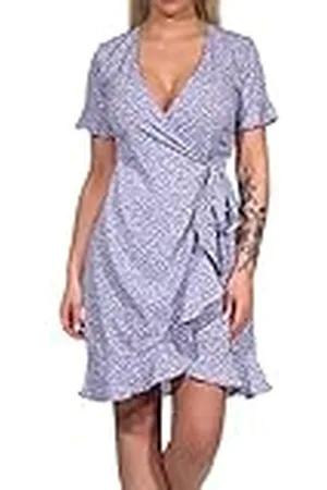 ONLY Onlolivia S/S Wrap Dress Wvn Noos Vestido, , 38 para Mujer