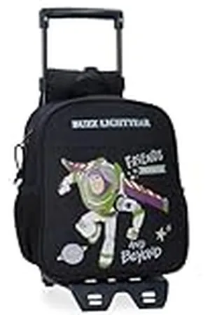 Disney Joumma Friends to infinity and beyond Mochila Preescolar con Carro Negro 23x25x10 cms Poliéster 5,25L