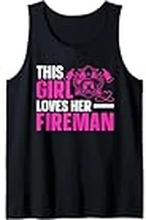 Iron Kor Proud Firefighter Wife This Girl Loves Her Fireman Camiseta sin Mangas