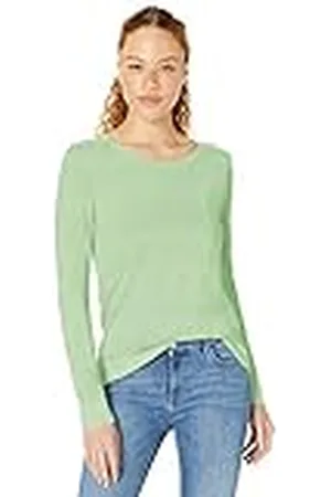 Amazon Jersey de Cuello Caja Ligero de Manga Larga (Disponible en Tallas Grandes) Mujer, , XXL