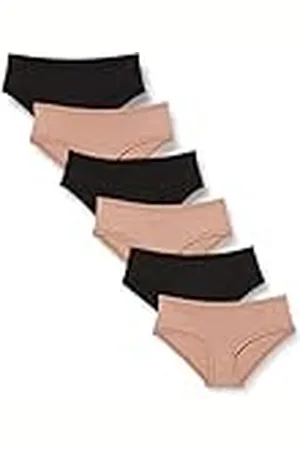 Amazon Ropa interior de diseño clásico (disponible en tallas grandes) Mujer, Pack de 6, , 3XL Grande