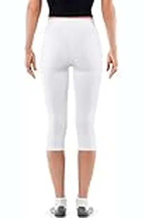 Falke Unterwäsche Maximum Warm 3/4 Tights Capa de Base Inferior, Mujer, Blanco, XL