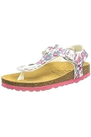 LICO Bioline Look, Pantuflas, Blanco, Rosa y Plateado, 35 EU