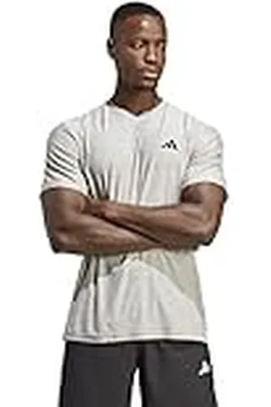 adidas Hombre Train Essentials Stretch Training tee, Mgh Solid Grey/White/Black, M