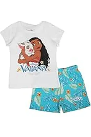 Disney VAIANA, Conjunto de 2 piezas, Camiseta + Pantalones cortos, Niños, (2 a 8 años), Unisex, Niño, Niña, Suave, Lindo, Cálido, Camiseta, Pantalones, Modelo DIS VAI 5204048 S1-8A