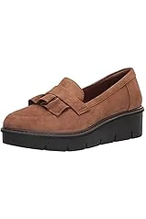 Clarks Airabell Slip, Mocasín Mujer, Ante Caqui Oscu, 36 EU