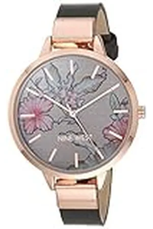 Nine West Reloj de Pulsera para Mujer con Esfera Floral
