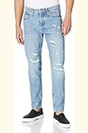 JACK & JONES Jjifred Jjoriginal Am 435 Pcw Jeans, Azul Denim, 34W x 32L para Hombre