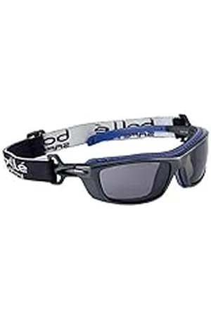 Bolle Bolle - Baxter - Montura PC Negro y Azul – Ocular Ahumado en PC Anti-vaho y Anti-rayaduras Platinum – Cinta y Espuma