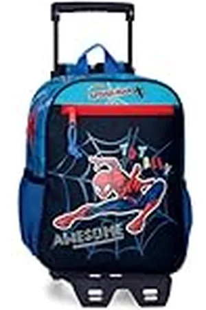 Marvel Spiderman Totally awesome Mochila Preescolar con Carro 23x28x10 cms Poliéster 6,44L