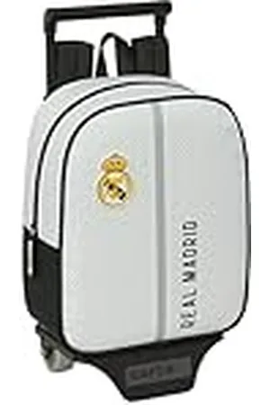 Safta REAL MADRID 1ª EQUIPACIÓN 24/25 - Mochila Guardería con Carro, Ideal para Niños de Diferentes Edades, Cómoda y Versátil, Calidad y Resistencia, 22x10x27 cm, Color