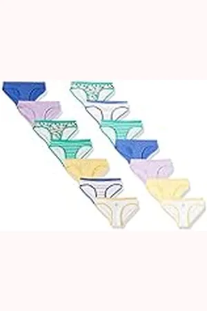 Amazon Ropa Interior Tipo Bikini Niña, Pack de 14, , 9 años