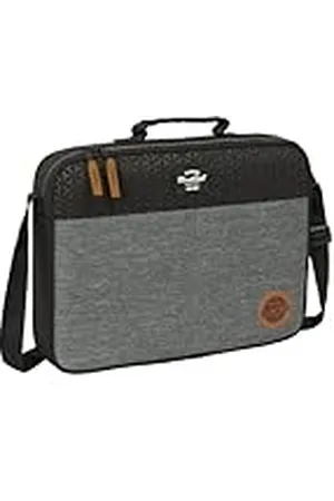 Safta BLACKFIT8 OLD SCHOOL - Cartera Extraescolares, Tejido Reciclable, Maletín Portatodo, Bandolera, Cómoda y Versátil, Calidad y Resistencia, 38x6x28 cm
