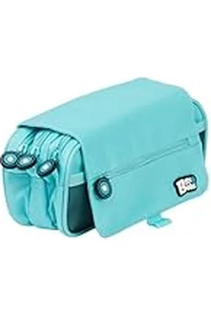 Grafoplas | Estuche Escolar Tres Compartimentos con Solapa | Azul Claro| Bits&Bobs | Colores Pastel | 23x10x10cm | Incluye Horario y Zona Identificación | Perfecto para Organizar tu Material Escolar