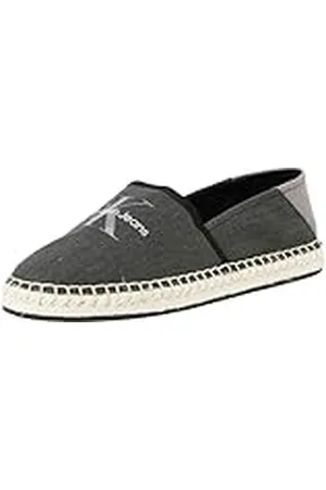 Calvin Klein Jeans Mujer Alpargatas Espadrilles Calzado de tela, Multicolor (Black/Stormfront), 40