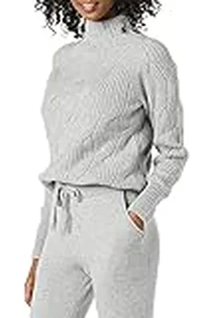 Amazon Jersey Trenzado de Cuello Chimenea y Suave al Tacto Mujer, , XL