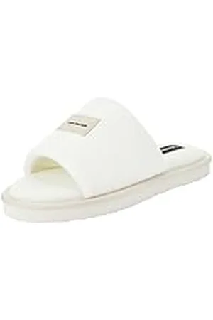 Calvin Klein Jeans Home Slipper TR ML FAD YW0YW01279, Pantuflas Mujer, Beige (Creamy White/Eggshell), 40 EU