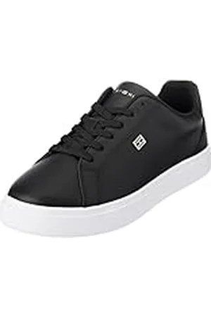 Tommy Hilfiger Essential Court Sneaker FW0FW07686, Zapatilla con Suela Cupsole Mujer, (Black), 37 EU