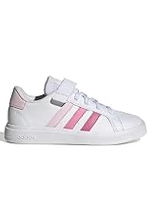 adidas Grand Court Elastic Lace and Top Strap Shoes, Zapatillas de Tenis, Clear Pink/Bliss Pink/Pink Fusion, 38 2/3 EU